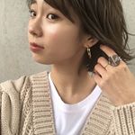 😊♡⏬ヘアカラーがすごく良い色だ～！ありがとうございます🙇💕#TJ天気予報..前に載せたピアスとリングの着画はこんな感じです👌♡@naturalcouture_of&hellip;のInstagram画像