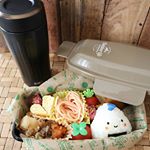 *こんにちは！ *こちらはいつかの自分弁当😅自分用なので気合いは入れず😅💦 IMIOのタンブラー、小森樹脂様のドーム型弁当箱いただきましたので、使わせてもらいました( &acute;ー`)&hellip;のInstagram画像