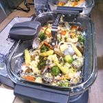 クイジナートのヘルシークッカーで簡単蒸し料理！に行きました〜一気に大量に蒸せます！そのまま出せるからパーティーに便利ですね☆玉ねぎは丸ごと、プリンや茶碗蒸しなども。バナナを蒸すと甘くておいしいですよ(&hellip;のInstagram画像