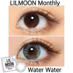 リルムーン マンスリーウォーターウォーター.( '&omega;'o[直径14.5mm BC8.6 ]oマンスリーカラコン.ひっさしぶりにつけたけど...こんな発色良かったっけ？？🤔&hellip;のInstagram画像