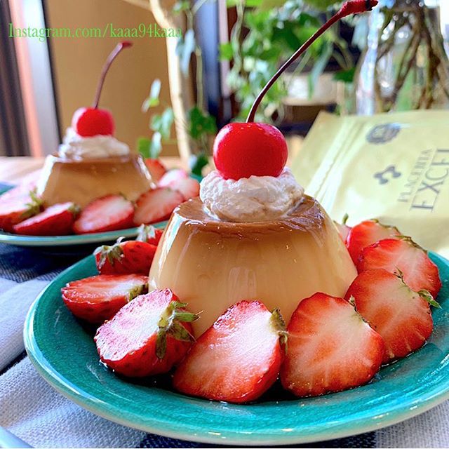 口コミ投稿：2019/03/28.先日のおやつ..春休み中の娘とおやつ作り。.プリンは苺でおめかし🍓...ち…