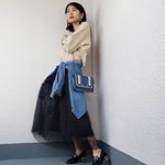 👗♡♡⏬レーススカート😊！...naturalcouture さんのヴィンテージ風レーススカート黒のレースのスカートがずっと欲しくて♡レース=花柄のイメージがあるん&hellip;のInstagram画像