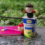 〜もう夏バテ！？食欲でないランチ時の強い味方は〜..🐛『暑くて食欲わかないヒックー』.🐞『ぼくっちのコレ飲むてんか？  冷たいスープで飲みやすいてんよ！』... ✨🌽冷&hellip;のInstagram画像