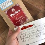 楽しみにしてたルイボスティーが届いた〜☕️.シンプルなパッケージの上部がしっかり封印されてて、安心安全な感じ素晴らしい✨丁寧なお手紙まで頂いて、飲む前から好印象！！🤗.手でも開&hellip;のInstagram画像
