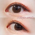 .﻿﻿﻿Allegro 2week ワルツモカ﻿﻿:DIA 14.0mm﻿:着色直径 13.4mm﻿﻿﻿やわらか〜い雰囲気のベージュカラー☺️﻿﻿フチドット&hellip;のInstagram画像