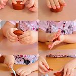 届いた翌日から毎日遊んでます！#お米のねんど 押したり捏ねたり伸ばしたり！切ったりネジ切ったり！ 『米粉と塩分と水で出来てる』粘土☺️◎肌に付きにくい◎3歳児の力や指先でも扱いやす&hellip;のInstagram画像