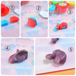 #お米のねんど .#混色 が簡単綺麗にできるんですよ！①１：１で赤と青を②切り出し③三回押し混ぜる④こねこねこねこね⑤あっという間に紫に！発色がとても綺麗でびっくり&hellip;のInstagram画像