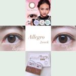 Allegro2weekのフィーネブラウン(๑❛ꆚ❛๑)色が一番ナチュラルかなーと思って選んだけど、まさかのAllegro2weekの中で一番着色直径小さいっていう&hellip;0(:3 )〜 _('､3｣ &hellip;のInstagram画像