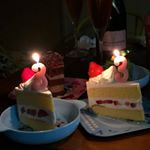 昨日33歳になりました！家で家族にHappyBirthdayを歌って貰った♡お祝いのメールくれた人もありがとー♡ケーキ食べたりドーナツ食べたり。。。デブ活（笑）モニターで当&hellip;のInstagram画像