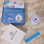 最近ずっと気になってたホームホワイトニングスパークリングイレーサーを頂いてから使ってます🦷✨・ジェルを塗ってスイッチを押すだけだから簡単だし続けられそう🤔・機械もA&hellip;のInstagram画像