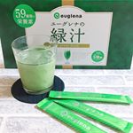 ユーグレナの緑汁をお試しさせていただきました😊.最初はミドリムシ〜⁉️と完全に虫だと思っていたのですが、説明を読むと虫ではないことが判明(笑).ユーグレナ（和名：ミドリムシ）は藻の一種&hellip;のInstagram画像