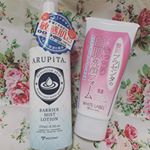 ＊♪＊♪＊#PR #ミックコスモ の#ホワイトラベル #もっちり白肌洗顔フォーム と #アルピタ #バリアミストローション ☆.#洗顔料 は国産#プラセンタ 配合♪泡立てネットで泡立てるとも&hellip;のInstagram画像