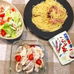 3日連続ニンニクたべたわ笑ペペロンチーノのが食べたくて🤩💕味付けは減塩だけど、しっかりいい味付けになる💕温冷にいけるさらさらタイプ☺️😋#玉露園 #減塩こんぶ茶 #こんぶ茶 #熱中症予&hellip;のInstagram画像