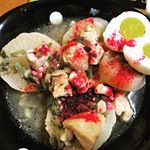 ハーフマラソンを二週間前にして、、そろそろ健康志向のご飯に切り替え！#健康食品#ビーツパウダー#ピンク色がビーツパウダー#珍しい#大根と鶏肉と玉子#豆腐#かぼちゃ#彩りが凄い#北海道赤ビーツパ&hellip;のInstagram画像