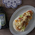 本日のお家ランチ💓昨日タコスだったので今日はナンタコス🌮🌮GOYAエキストラバージンオリーブオイル フルーティを食べる直前にかけていただきました😋エキストラバージンオリーブオイルの味や香りにこ&hellip;のInstagram画像