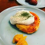 おやつ今日のおやつ八天堂のフレンチトースト丸くて可愛いフォルムチン♫で直ぐに出来ちゃう魅力 ..⭐️生クリームと抹茶、柚子ジャム添え⭐️..⭐️生クリー&hellip;のInstagram画像