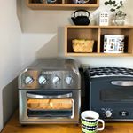 クイジナートのノンフライオーブントースター早速使ってみました🙌初めはトーストから〜外はカリっと中はモチっと均一にいい焼け具合❤︎一度に4枚焼けるとこもいい❤︎パンくずト&hellip;のInstagram画像