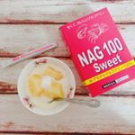 来年はノーファンデ女子目指したいのでお肌の為に ＮＡＧ100Ｓｗｅｅｔをのみはじめました💝 グルコサミンって膝が痛むとかで飲むイメージやったけど、これはＮ－アセチルグルコサミンというも&hellip;のInstagram画像
