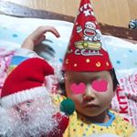 💝こんな可愛いチビサンタ🎄🎅🎁✨💝いっちょまえにチョコも大好きな、おチビちゃん👶🍫💖💝ご飯もお菓子のようにモリモリ食べて、すくすく育ってね👦💝#愛の木に願いを #メリーチョ&hellip;のInstagram画像