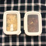 常備菜の保存容器って大きさとか種類に悩むー😅ちょうど @risu_official_jp の #フードコンテナ のモニターでいただいたので試してみました✨見た目めサイズもいい感じ！エアー弁付きの方&hellip;のInstagram画像