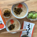 .かば田の九州生屋台ラーメンと明太入辛子高菜「うまか菜)で簡単お昼☺️.辛子高菜は500gも入っていたので、生麺のラーメンに贅沢づかい☺︎.祖母が作る高菜が大好きで、市販のものはあ&hellip;のInstagram画像