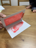 「息子の1stバースデー手形アート」の画像（2枚目）
