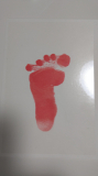 「初めての足形！」の画像（2枚目）