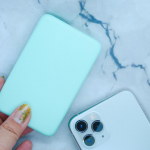 #オウルテック　様からご提供いただきました。涼しげなミントグリーンのモバイルバッテリーは、わずか12.7mmなのにしっかい大容量。スマホ約2回充電可能な5000mAです。また、残量おしらせLEDも搭載&hellip;のInstagram画像