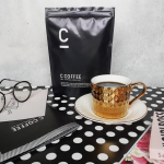 クレンズ効果のある炭が配合されたコーヒーということで興味津々、C_COFFEE（シーコーヒー）😍💕パッケージもオシャレで映える&hearts;️﻿﻿C COFFEE チャコール コーヒー ダイエット﻿9&hellip;のInstagram画像
