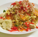 マルトモさんのレンジで簡単調理♪ゴーヤチャンプルーの素、をいただきました✨.レンジで加熱した材料にあえるだけで美味しいゴーヤチャンプルーが完成！.ゴーヤは前の家では畑で大量に収穫し&hellip;のInstagram画像