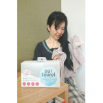 🎖️#ぐんぐん吸い取る高機能タオル 🎖️ 遂に髪の毛がウエスト下まで伸びました～😂髪を洗った後、少しでもドライヤーの時間を短くしたくて#竹炭抗菌ヘアドライタオル #Suitowel (スイトオル)&hellip;のInstagram画像