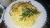 「野草の天ぷらと味噌ポン酢パスタ」の画像（3枚目）