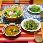 #マッスル餃子の#スープモモ@sinei_gyoza さんからいただいたマッスルギョーザでスープモモ。タンパク質多め脂質を抑えたマッスルギョーザ。一つ20キロカロリーは驚き。10個食べ&hellip;のInstagram画像