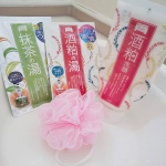 🛀ワフードメイド抹茶の湯、酒粕の湯をお試し😋抹茶の湯はとろみがあり皮脂、角質などの毛穴汚れを流してくれる( &acute; ▽ ` )ﾉ✨.酒粕の湯は半固形タイプなので直接湯船に入れてしまうと溶け&hellip;のInstagram画像