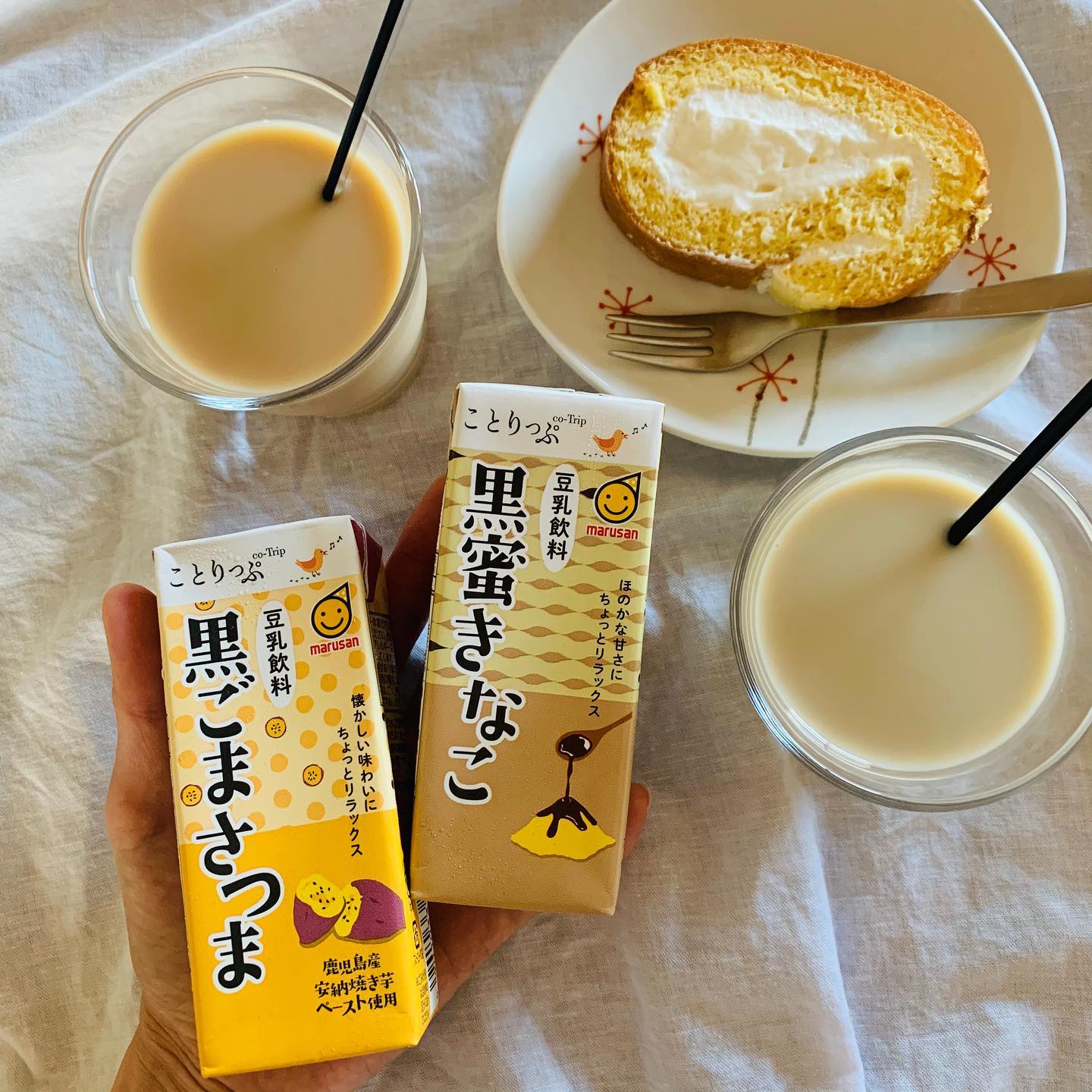 口コミ投稿：＼和テイストの豆乳🧡／@marusanai_official マルサン　ことりっぷ豆乳飲料・黒蜜きな…