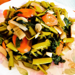 carmenshino19740812モニター当選😊❤️梅昆布茶。我が家では、一切飲むことはなく（笑）必ず調味料として使わせて貰ってます。今回は、空芯菜の炒めもの。ごま油も回しかけて、&hellip;のInstagram画像