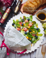 ブーケサラダ🌼朝ごはん🍴焼き立てパンとブーケサラダを作りました💐ブーケサラダのドレッシングはそらみつオリーブ様 (@soramitu.jp )のモデナ産バルサミコ酢で🎶こちらのバル&hellip;のInstagram画像