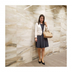 🌸﻿﻿@nissen_ladies_official 様の﻿フォーマルスーツ着まわし可能3点セットを﻿お試しさせたいただきました👗﻿﻿ノーカラージャケット﻿テーラージャケッ&hellip;のInstagram画像