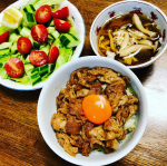 I made the bulgogi bowl for the first time🍚✨Easy to make and fun(*☻-☻*)Have a nice sunday🌞☀️@d&hellip;のInstagram画像