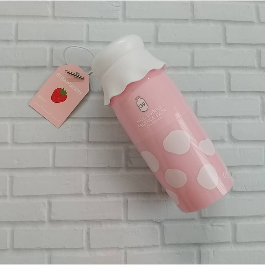 口コミ投稿：ミルクバブルエッセンスパックパッケージがかわいすぎて娘が反応していました🍓イチゴ…