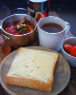 2021.1.12*チーズトーストと焼き野菜トマトスープな朝ごパン。 【LOHACO限定】トマト缶 ホール＆ダイスカット セットのインスタ投稿モニター 企画に当選しました♪😆い&hellip;のInstagram画像