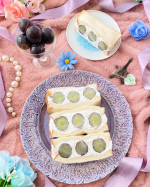 *****今日は#フルーツサンド ｡:&deg;ஐ♡**ぶどう🍇と生クリーム💓*ぶどうはHenoHenoのぶどうお得パック❣️*巨峰とカノンホールマスカットを交配さ&hellip;のInstagram画像