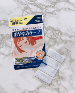 睡眠ケア𓅿𓇼ばんそうこうメーカーが出してる貼るだけで鼻呼吸を促す口閉じテープ🩹この仕事では喉の保湿欠かせないけど、風邪対策にもバッチリなんだよ◎寝てる時って結構な割合でみんな口&hellip;のInstagram画像