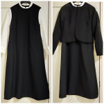 次男の入園式に✨ジャンスカ風ドッキングワンピースアンサンブル上品なジャンスカ風ワンピースは膝下丈でフォーマルにもピッタリ！襟元も可愛い😍ジャケットを着用すればキチンと感がアップ！どちらも別々に&hellip;のInstagram画像