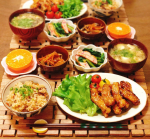 🌸2021.3.12🌸﻿﻿きょうのごはん﻿﻿♡たこめし﻿♡鶏胸肉の甘辛ごまスティックチキン﻿♡紅しょうが天と小松菜の煮物﻿♡舞茸とにんじんのきんぴら﻿♡あおさと豆腐のお&hellip;のInstagram画像