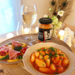 ＿＿＿＿＿ ⋄ 𐃯 ۟・・もっちもちのニョッキとマリネでフライングごはん。・・@fujitrading_ihq 様の ディチェコの のInstagram画像