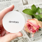 .﻿アムリターラのダマスクローズチークをお試ししてみました🌹﻿﻿こちらは国産ダマスクローズのインフューズドローズオイルを使用した、スキンケア発想のクリームチークです😊﻿サスティナブ&hellip;のInstagram画像