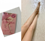 暑くなってきたので、そろそろタイツも終わりかなぁと、、・でも足のむくみは気になるので、ケアも出来るスリムウォークの着圧ストッキング「シェイプ＆キープ」使ってみました😊・医学から生ま&hellip;のInstagram画像