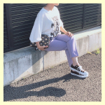 『低身長でもオススメ♡テーパードパンツ』﻿﻿﻿@nissen_petitjo_officialさんの﻿春色プルオンテーパードパンツは﻿本当にオススメ♡☺️✨﻿﻿﻿私は身&hellip;のInstagram画像