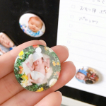 𓎤𓅮 ⸒⸒﻿﻿こんにちわ🧸𖤐⡱﻿﻿「みんなのバッジ」さんのアプリを利用して﻿可愛い作品を作らせて頂きました💕﻿﻿﻿アプリで写真を読み取るだけで﻿簡単にバッジorマグ&hellip;のInstagram画像